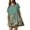 Green, variant on Womens Summer Crew Neck Short Sleeve Dress Solid Ruffle A Line Beach Boho Flowy Pleated Mini Dress Blue XLMothers Day Gifts
