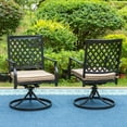 thumbnail image 3 of MF Studio 8-Piece Outdoor Patio Dining Set with 13 ft Umbrella, Six Swivel  Chairs & Table for 6-Person, All-Weather,  Black & Beige, 3 of 17