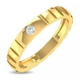 thumbnail image 3 of Bague Homme Diamant Blanc Rond Or 14k sur Argent Massif Cadeau pour Mari, 3 of 5