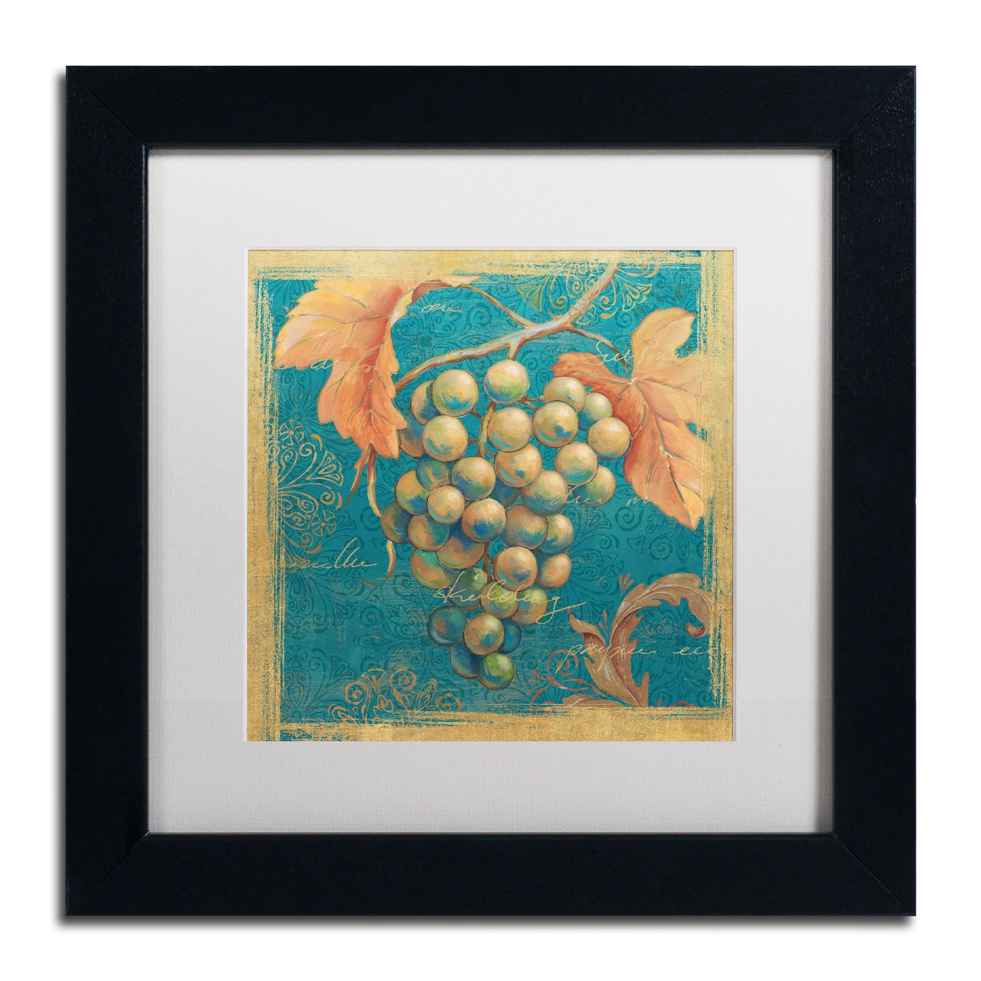 Trademark Fine Art "Lovely Fruits IV" Canvas Art by Daphne Brissonnet, White Matte, Black Frame