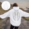 thumbnail image 2 of vigerkar Womens Hoodies Oversized Wings Graphic Sweatshirts Pullover Sweaters Long Sleeve Winter Fall Outfits Fashion Y2k Clothes (White, XL), 2 of 5