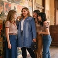 thumbnail image 3 of GRACE & GRANDEUR Women's Plus Size Long Sleeve Maxi Denim Jacket  Distressed Long Jean Coat with Chest Pockets 1X Blue, 3 of 8