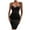 Black, variant on IROINNID Sheath Dress For Women Fashion Casual V-Neck Sleeveless Mid-Length Size Dress Short Solid Color Dress