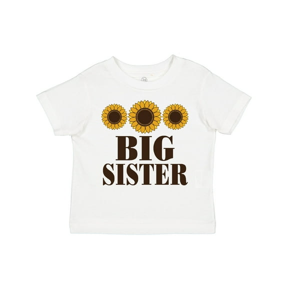 Inktastic Big Sister Announcement Sunflowers Girls Toddler T-Shirt