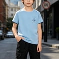 thumbnail image 2 of Eltusu Boys Athletic Shirts, Quick Dry Crewneck Sports Short Sleeve Mesh T-Shirts Blue Size 10-12 T, 2 of 8