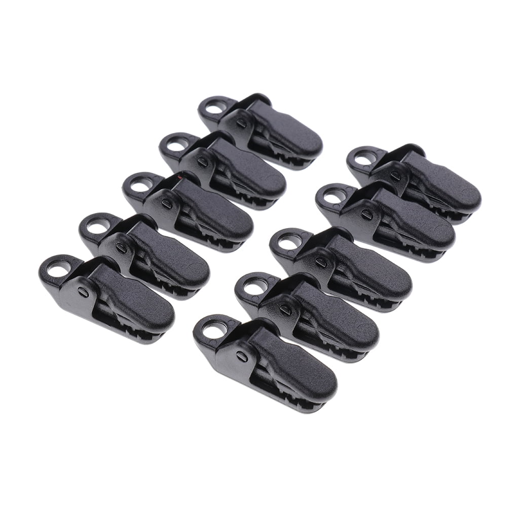 Pack of 10 Outdoor Heavy Duty Tarp Clips Tent Tighten Lock Grip for