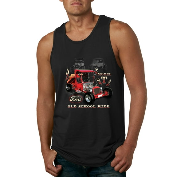 Ford Model T Roadster 1923 Old School Ride Classic Vintage | Mens Cars and Trucks Graphic Tank Top, Black, Small