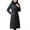 #292-Black, variant on AUNVITO Women's Thickened Hooded Down Jacket with Drawstring & Zippered Pockets, Loose Fit Mid-Length Burgundy Winter Coat Casual Fashion Outerwear