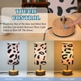 thumbnail image 3 of Touch Control Table Lamp with LED Bulb Bedside Lamp for Bedroom Living Room Creamy Pink Leopard Print, 3 of 8