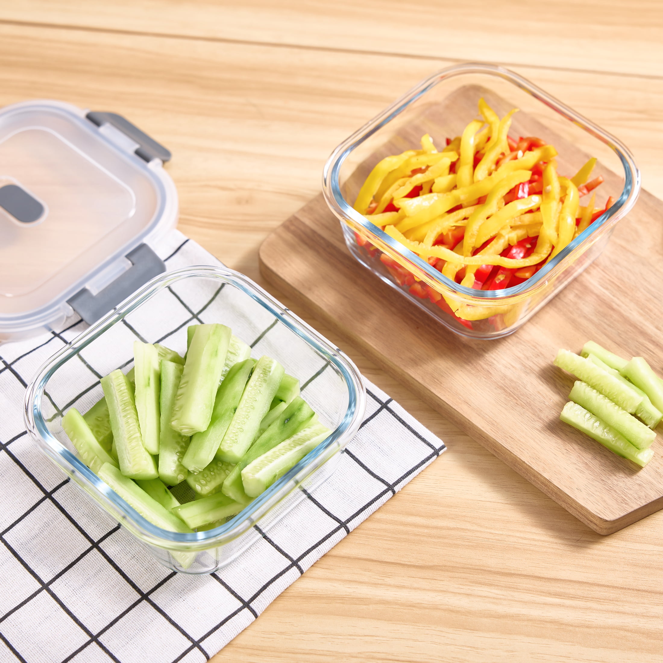 Mainstays Square Glass Food Storage Container 750ml