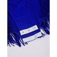 thumbnail image 6 of TTAO Kids Girls Tassel Dance Leotard Sleeveless Latin Dance Dress Shiny Rhinestones Ballroom Dancewear Royal Blue 14, 6 of 7