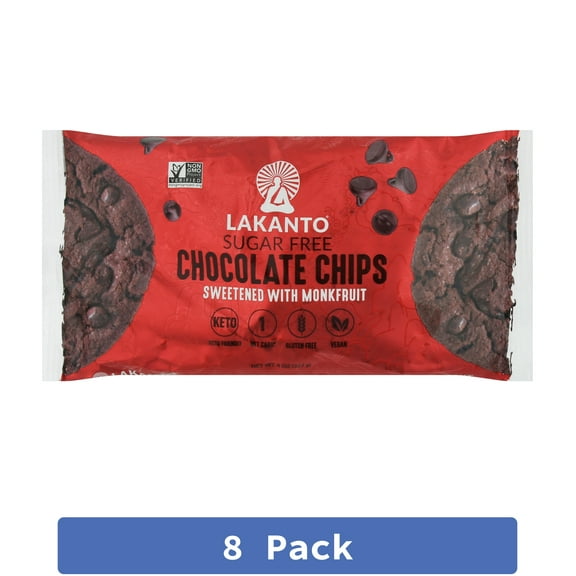 Lakanto Original Chocolate Chips 8 oz (Pack Of 8)