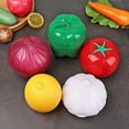 thumbnail image 6 of 5 Pack Clear Fruit & Vegetable Shaped Storage Containers, Durable Plastic Fresh-Keeping Boxes for Fridge & Freezer, Space-Saving Kitchen Organizer with Easy-Access Lids, Food Storage Bins for Lemon,, 6 of 9