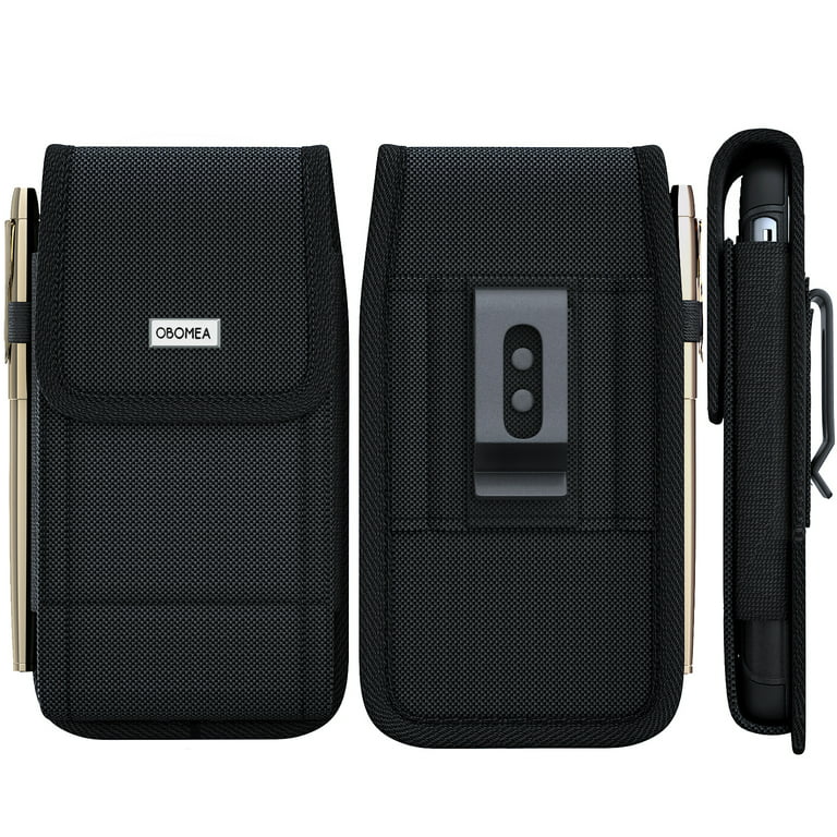 Dual Phone Holster Pouch Case for Two Phones, Nylon Double Decker Belt Clip  Case for iPhone 12/12 Pro, 11/11Pro XR/Xs, Samusng Note 10, Galaxy  S21/S20/S10, Huawei P40/P30, LG G7/G8