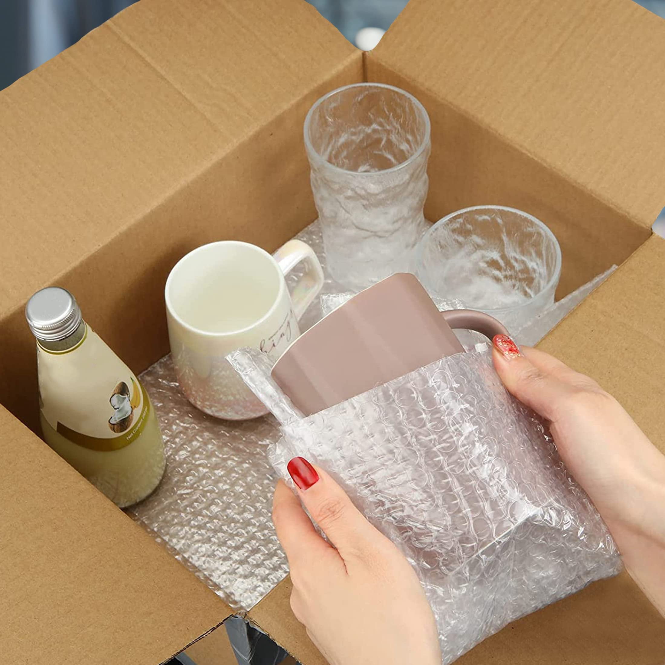 Bubble Wrap Bags Clear Polyethylene Self Seal 10 count 15 x 17.5 in