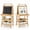 Natural, variant on Costway 3 in 1 Double-Sided Wooden Kid's Art Easel Whiteboard Blue