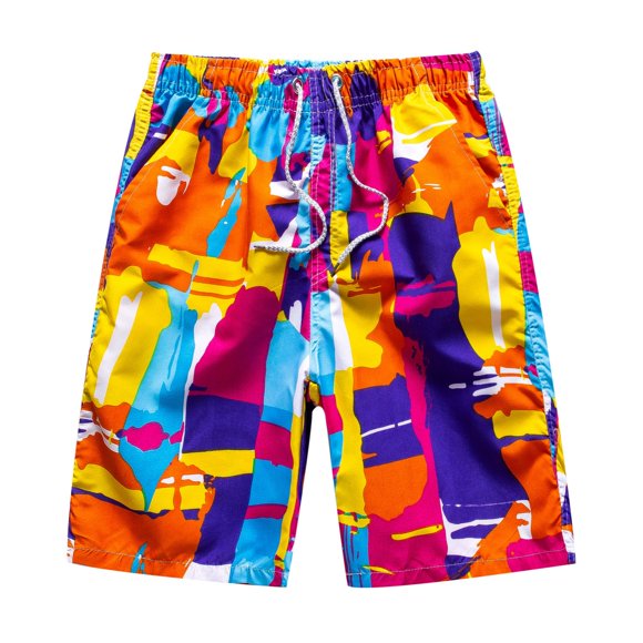 Men Swim Trunks Outdoor Shorts Quick-Drying Five-Point Beach Swimwears