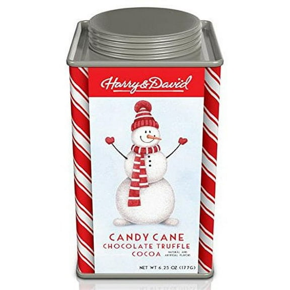 Harry & David Candy Cane Chocolate Truffle Cocoa - 6.25oz Tin
