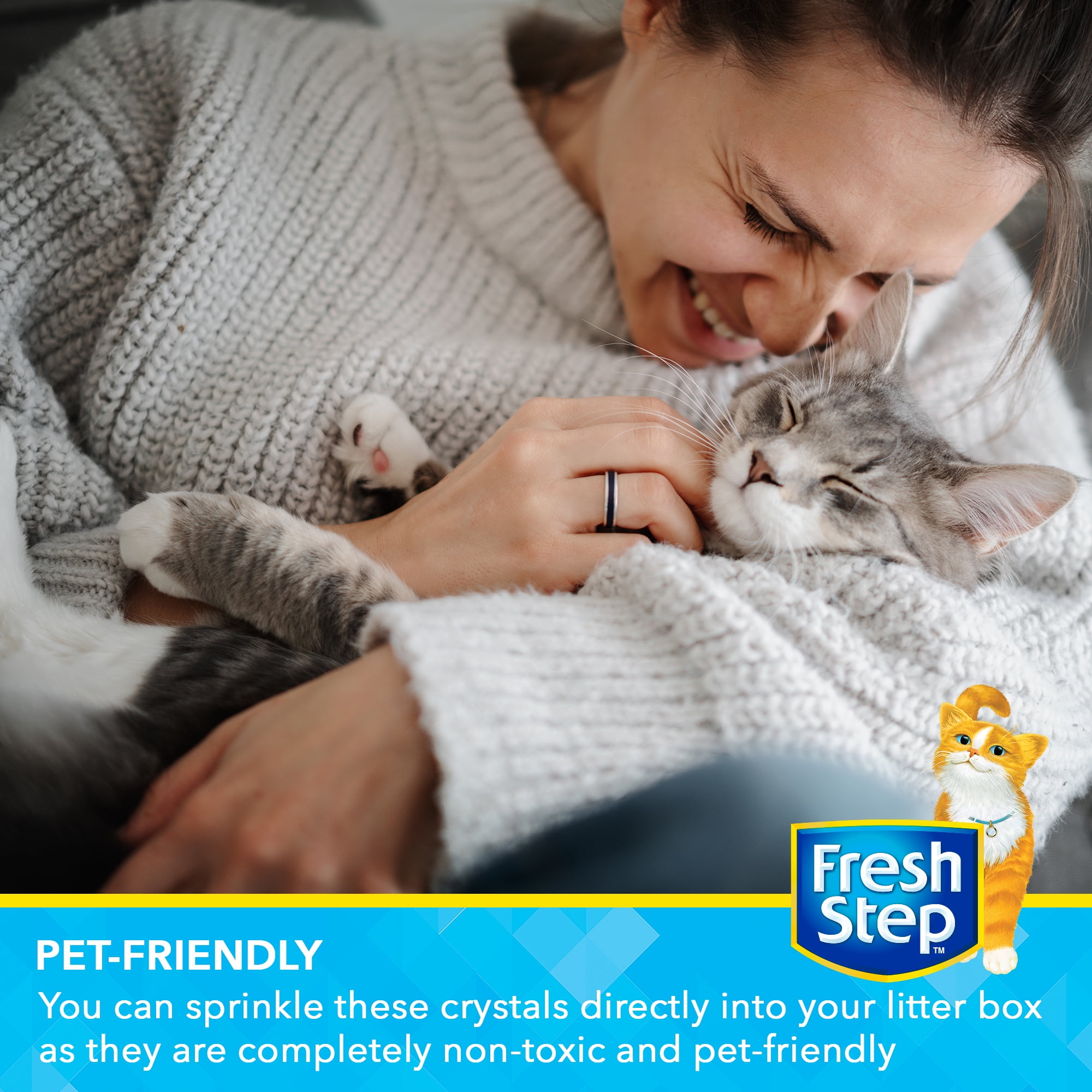 Fresh Step Litter Box Scent Crystals in Summer Breeze, 30oz