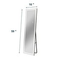 thumbnail image 2 of Resenkos 59x16 Inch Slim Frameless Vertical LED Wall Mirror, Modern Borderless Design for Contemporary Living Spaces, Black, 2 of 11