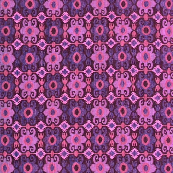 Ahgly Company Indoor Square Abstract Purple Modern Area Rugs, 6' Square