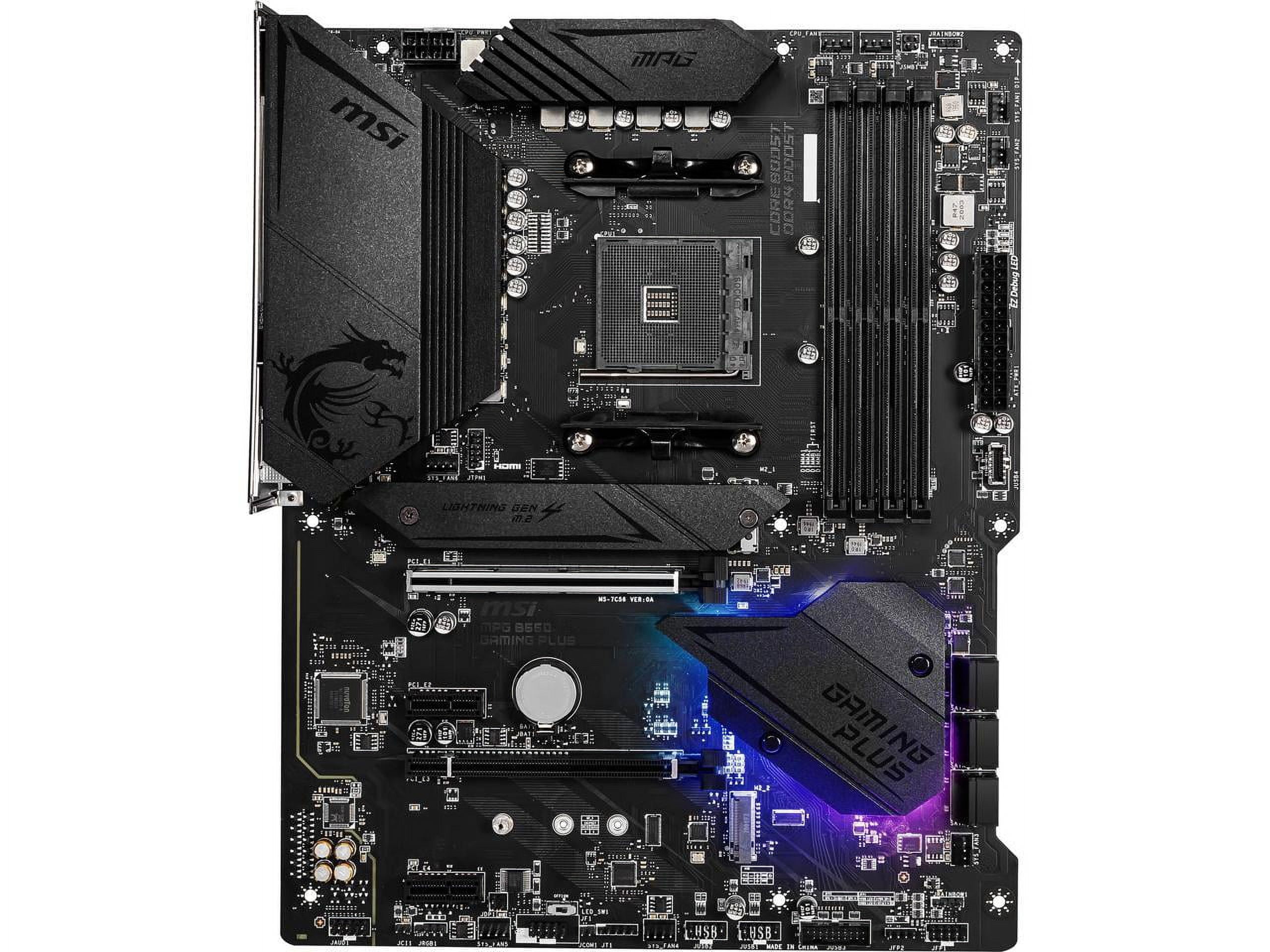MSI MPG B550 GAMING PLUS AM4 AMD Ryzen Motherboard, SATA 6Gb/s