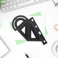 thumbnail image 2 of Miangastore 1 Set of 4PCS DIY Metal Ruler Sturdy Office Metal Ruler Ruler Stationery Set Triangular Plate Protractor Testing Ruler for Pupils Students Black, 2 of 9