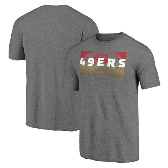 Men's Heather Gray San Francisco 49ers Square Off Tri-Blend T-Shirt