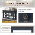 thumbnail image 5 of Noble House Dexter Sofa Console Table, Solid Pine Wood Frame with Drawers and Shelves, Modern Entryway Storage, Blue, 5 of 10