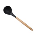 thumbnail image 1 of relayinert Kitchenware Wooden Handle Silicone Shovel Spoon Colander Brush Spatula Tool Spoon 1Set, 1 of 6