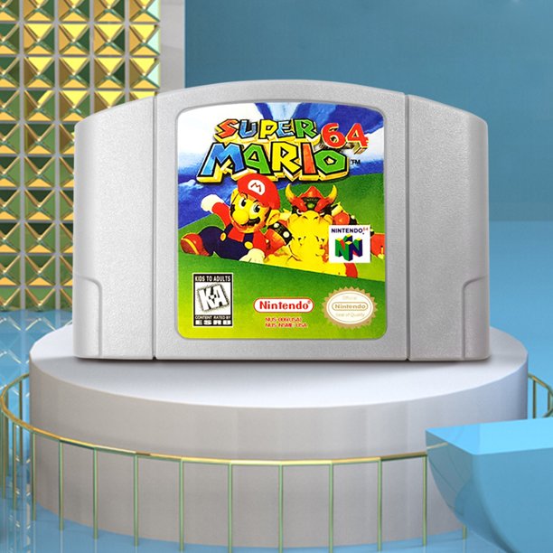 Tarjeta De Cartucho De Juegos Tarjeta de versión de la serie de la versión estadounidense para N64 (Super Mario 64)