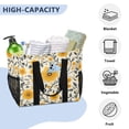 thumbnail image 5 of Large Hand-Held Storage Bag Kitchen Reusable Grocery Bags， Travel Tote Bags， Waterproof Tote，Laundry Bag，Beach Bag， Pool Bag Beautiful Yellow Flowers Seamless, 5 of 8