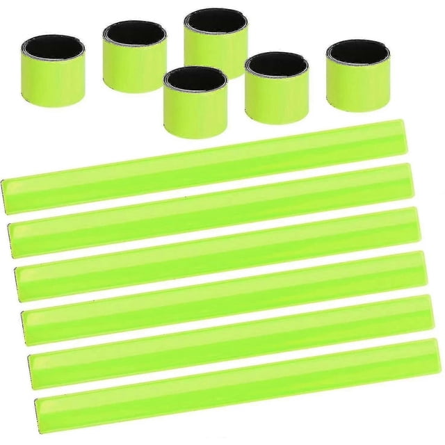 Cintas reflectantes, 12 pulseras a presión, pulseras de aplauso, cinta de seguridad