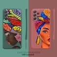 thumbnail image 2 of Funda líquida para Samsung Galaxy A52s A72 A53 A32 A22 A13 A02s A21s A12 A31 A71 A03s A10s Linda chica Africana afrocentrica qiuyongming unisex, 2 of 2