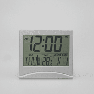Large Atomic Wall Clock with Auto Backlight, Calendar, Temperature, and Humidity - Batteries Included