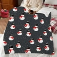 thumbnail image 5 of Christmas Snowman Throw Blanket Winter Holiday Grey Lightweight Soft Cozy Luxury Bed Blanket for Xmas Gifts Couch Sofa Bed 40x50 Inch, 5 of 6