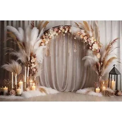 Bohemia Farm Photography Backdrop Thanksgiving Thatch Boho Photoz Background Childr Photo Studio Photocall Props