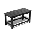 thumbnail image 4 of AwayHome 35" Rectangle HIPS Outdoor Coffee Table for Patio,All-Weather Small Outdoor Table for Deck Balcony Garden Porch Poolside,Black, 4 of 8