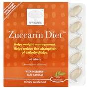 New Nordic Zuccarin Diet Tablets | with Mulberry Leaves for Weight Management | Helps Reduce Carb Absorption | 60 Count