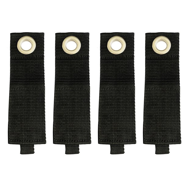 4 Uds. De correas de amarre autoadhesivas con clavija de tierra, organizador de poste de cinturón reutilizable (26cm) Likrtyny Deportes al aire libre Salida diaria Juego de fiesta