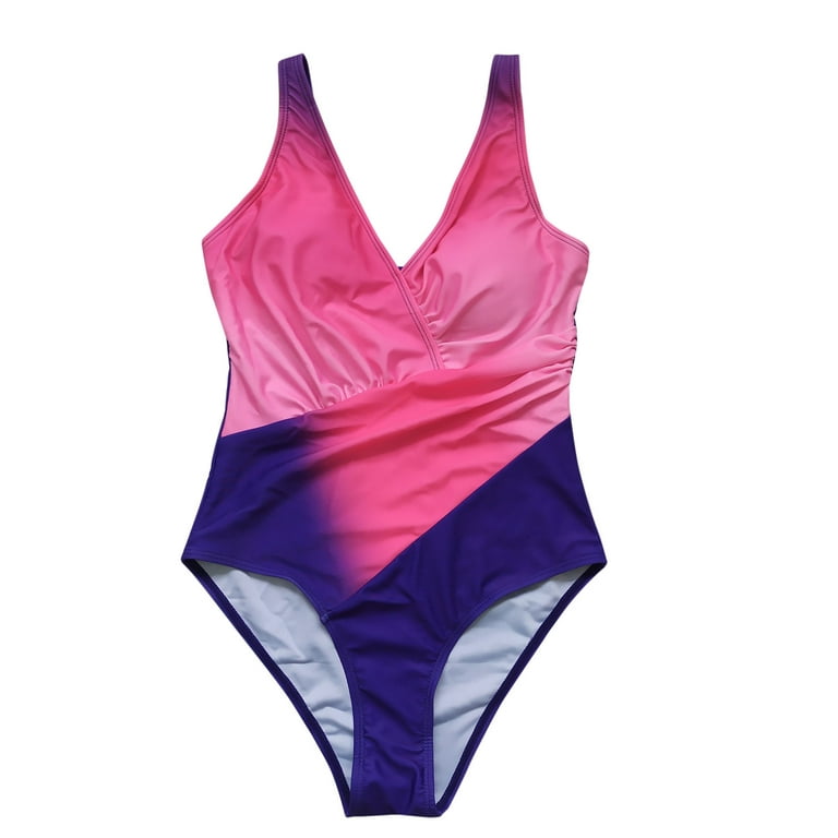 eczipvz Plus Size Swimsuit for Women Bianca Romper Soft Cup One Piece  Swimsuit with Adjustable Halter Tie Pink,M