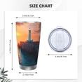 thumbnail image 4 of Goofa Lighthouse At Sunset Coast for 20 oz Skinny Tumbler Stainless Steel Coffee Mug Slim Vacuum Insulated Travel Cup Car Cup-Straw Two-piece Set, 4 of 8