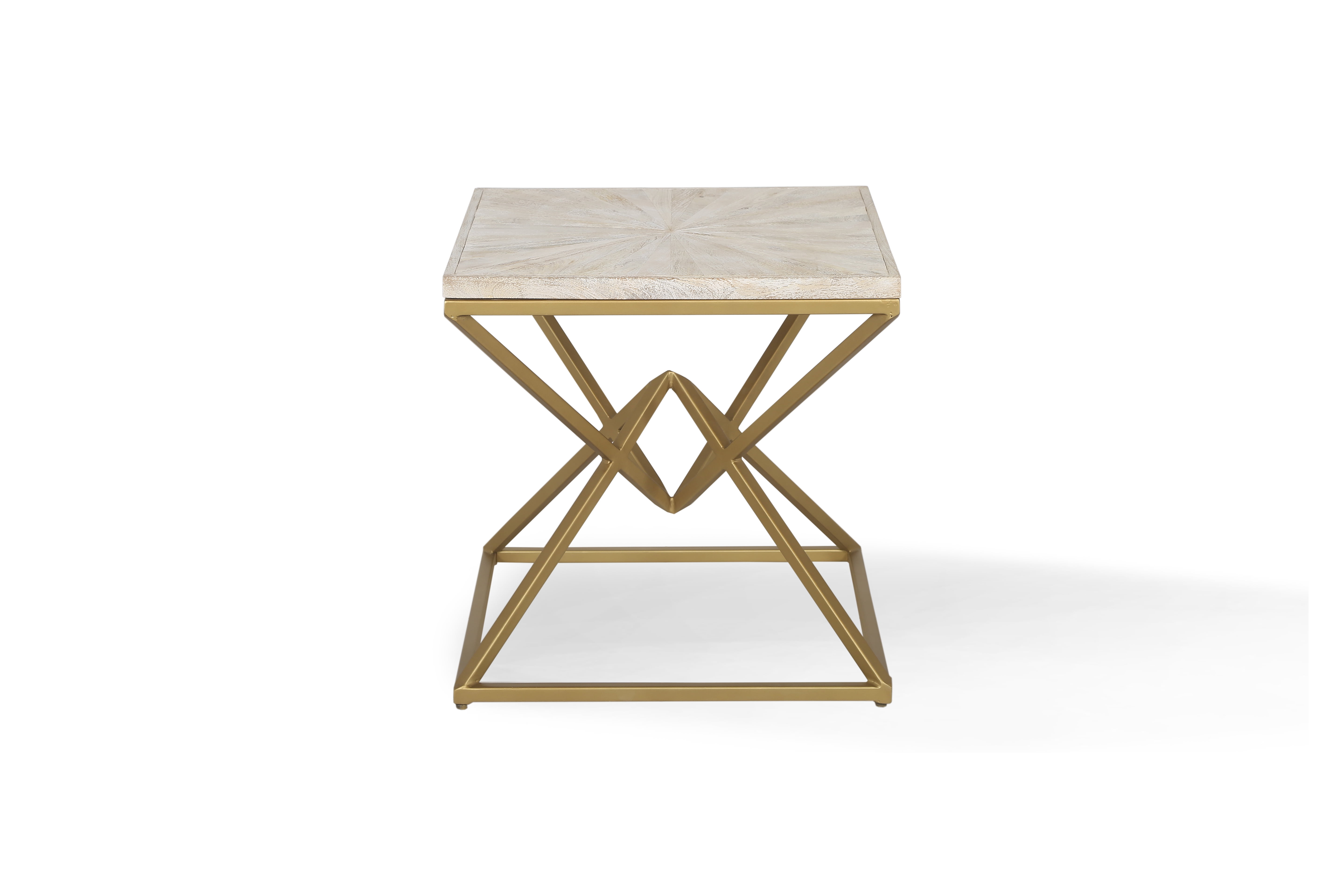 Posh Pollen Winnie Metal Square Gold End & Side Table - Gold