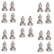 thumbnail image 1 of 20X plata antigua doble cara lindo oso de peluche colgantes hallazgos Yuyangstore Oso encantos colgantes, 1 of 8
