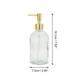 thumbnail image 4 of Unique Bargains 1 Pc Durable Cylinder Glossy Soap Dispenser 13.53oz Clear Gold Tone, 4 of 6