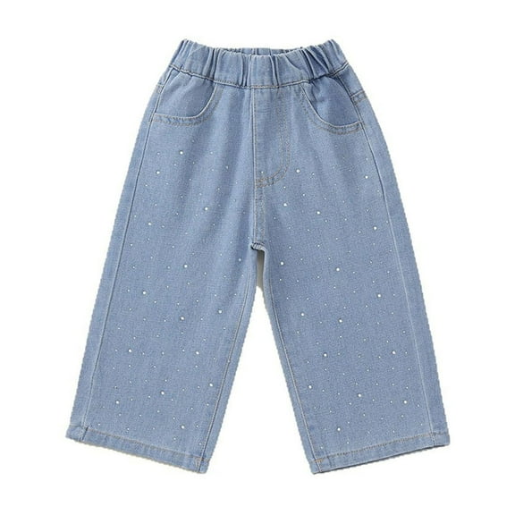 Tiijoy Toddler Girls Stretch Denim Jeans Casual Comfortable Straight Leg Pants, Sizes 2-3