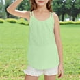 thumbnail image 4 of Agkizg Summer Girls Casual Tops Fashion Sleeveless Tank Tops Round Neck Solid Color T Shirts Loose Fitting Cute Kids Clothes Tops, 4 of 4