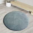 thumbnail image 4 of OAVQHLG3B Round Area Rugs for Bedroom Living Room, 31x31 inch Dark Grey Super Soft Comfy Thickened Memory-Foam Indoor Circle Carpet, Modern Minimalist Carpet for Adults Home Decor, 4 of 4