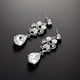 thumbnail image 3 of HomeKingdee Fashion Butterfly White Rhinestone Glass Flower Necklace and Earrings Set - Alloy Jewelry for Women Wedding Party Bars Accessories, 3 of 5