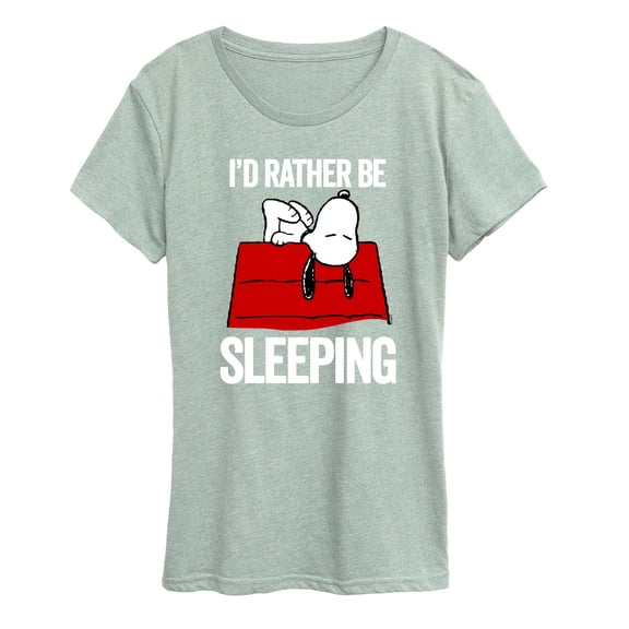 Peanuts - I'd Rather Be Sleeping - Women's Short Sleeve Graphic T-Shirt